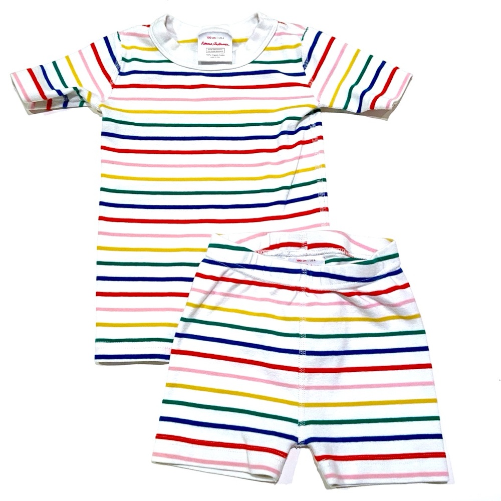 Hanna Andersson Rainbow Stripe Organic Pajamas